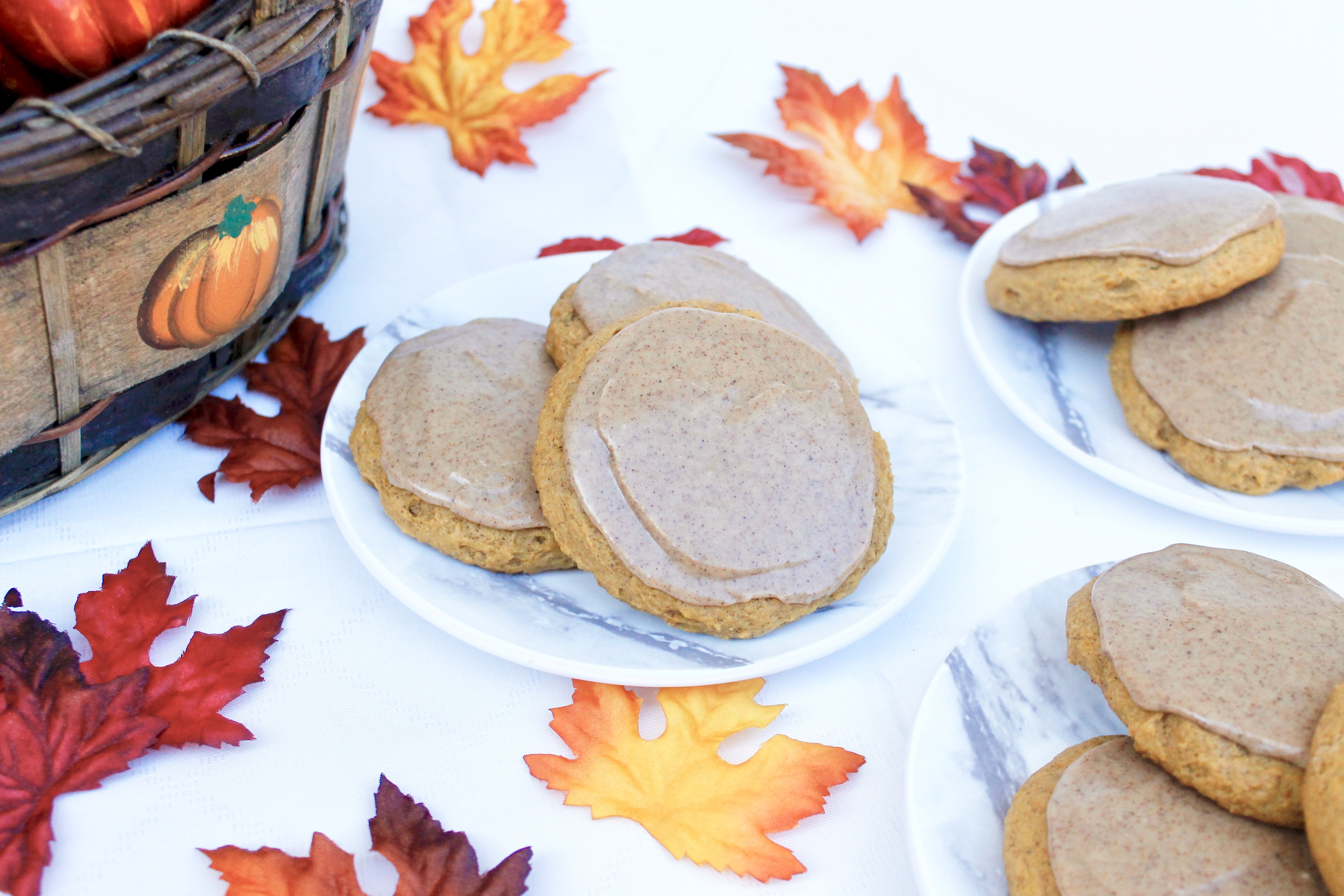 Vegan Pumpkin Cookies with Ginger Spiced Icing