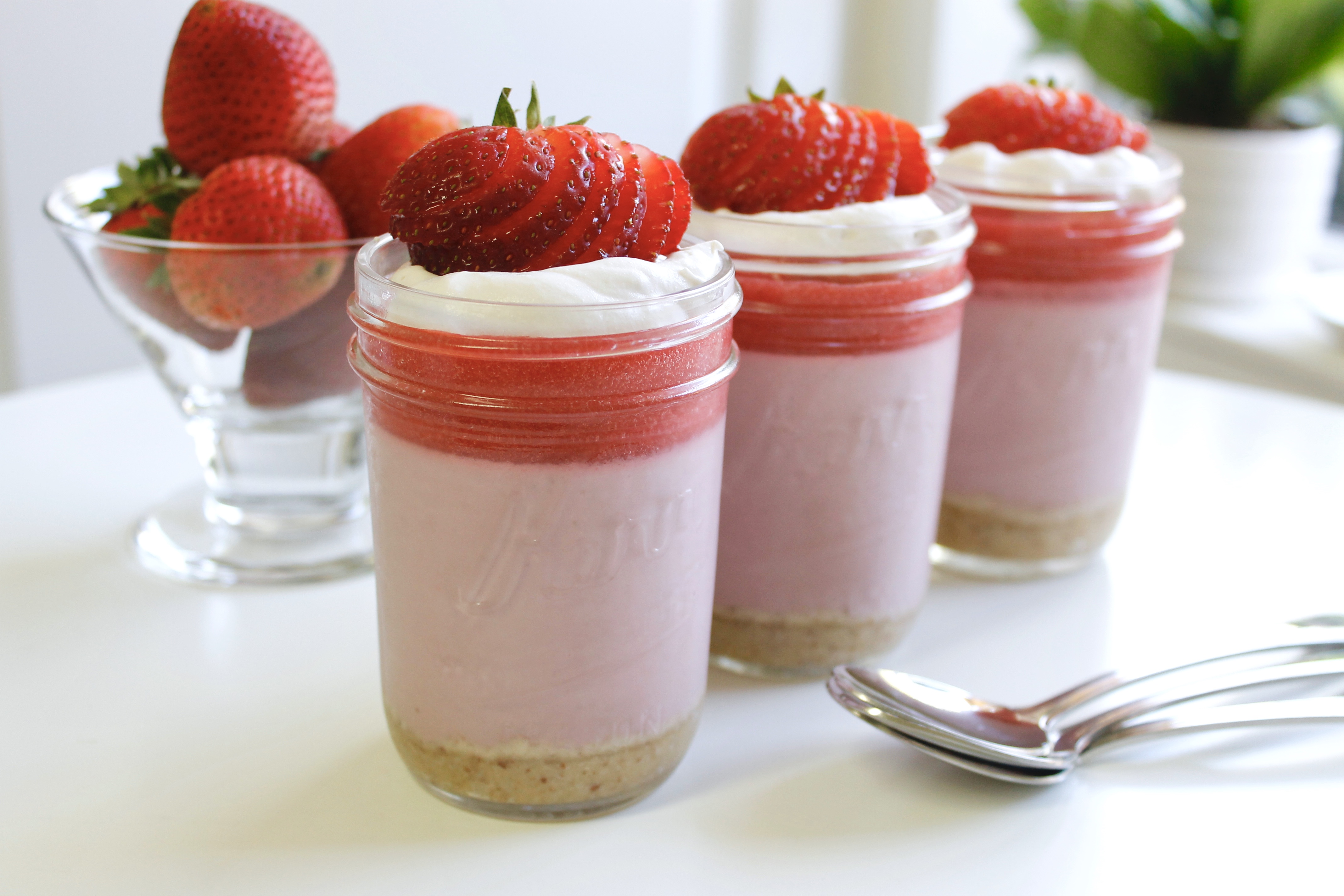 GF and Dairy Free Strawberry "Mousse" Jars