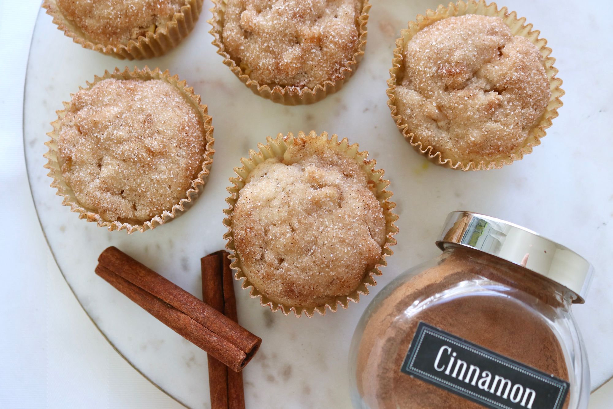 Vegan Cinnamon Sugar Apple Muffins