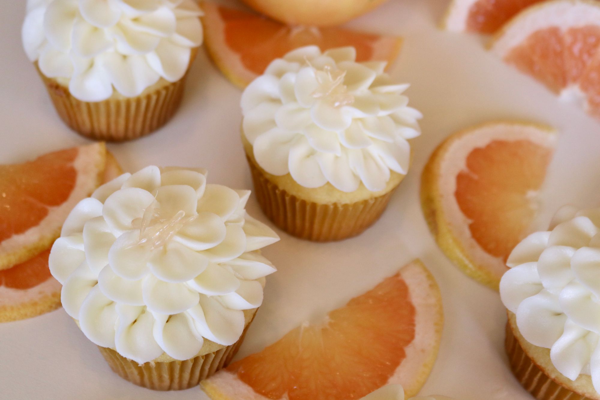 Grapefruit Curd Cupcakes